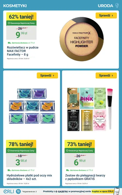 ERLI - gazetka promocyjna Wiosna pachnie okazjami do -78% na Erli! od poniedziałku 16.03 do niedzieli 22.03 - strona 12