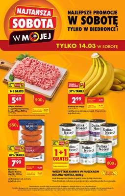 Biedronka - gazetka promocyjna Najtańsza sobota od soboty 14.03 do soboty 14.03