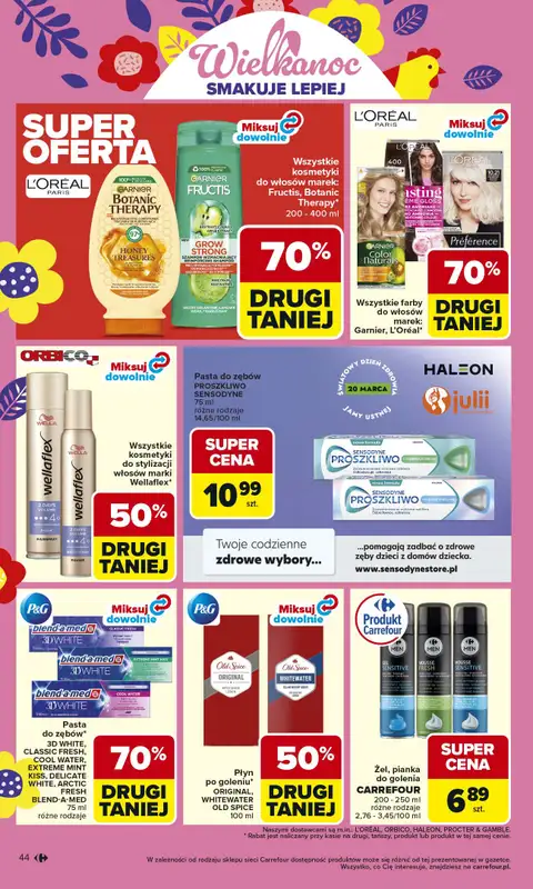 Carrefour - gazetka promocyjna Gazetka Carrefour od poniedziałku od poniedziałku 16.03 do soboty 21.03 - strona 46