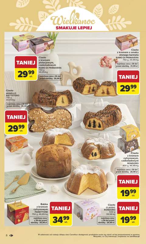 Carrefour - gazetka promocyjna Gazetka Wielkanoc smakuje lepiej od poniedziałku 16.03 do soboty 04.04 - strona 8