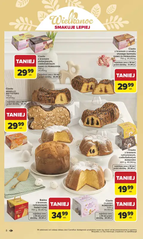 Carrefour - gazetka promocyjna Gazetka Wielkanoc smakuje lepiej od poniedziałku 16.03 do soboty 04.04 - strona 8