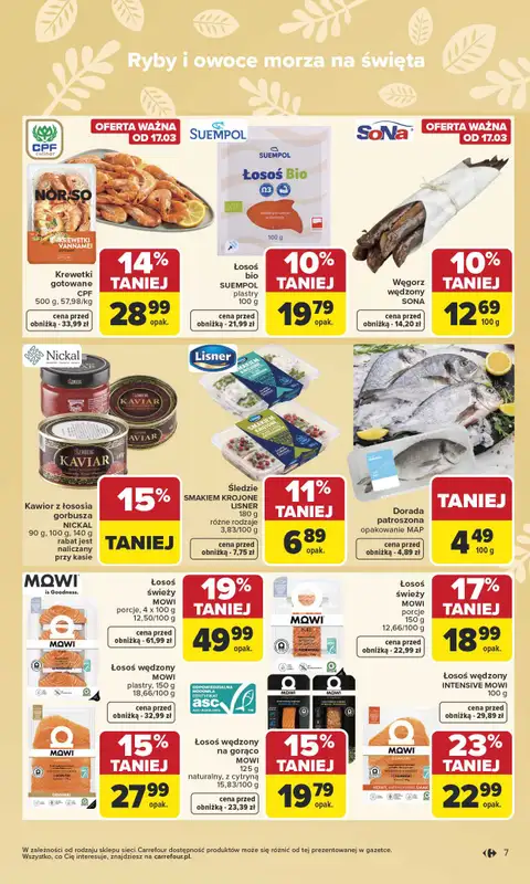 Carrefour - gazetka promocyjna Gazetka Wielkanoc smakuje lepiej od poniedziałku 16.03 do soboty 04.04 - strona 7