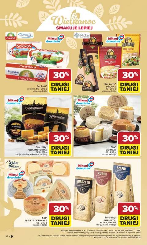 Carrefour - gazetka promocyjna Gazetka Wielkanoc smakuje lepiej od poniedziałku 16.03 do soboty 04.04 - strona 10