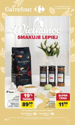Carrefour - gazetka promocyjna Gazetka Wielkanoc smakuje lepiej od poniedziałku 16.03 do soboty 04.04