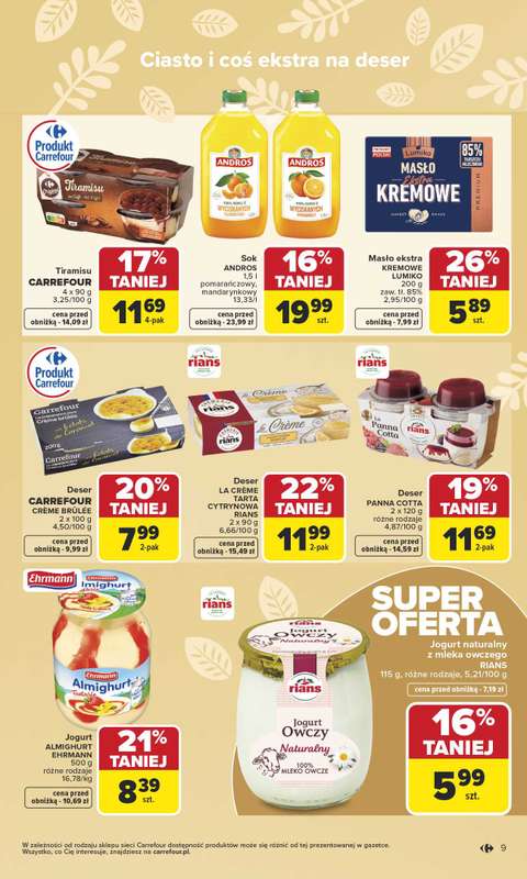 Carrefour - gazetka promocyjna Gazetka Wielkanoc smakuje lepiej od poniedziałku 16.03 do soboty 04.04 - strona 9