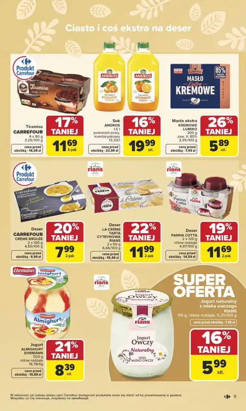 Carrefour - gazetka promocyjna Gazetka Wielkanoc smakuje lepiej od poniedziałku 16.03 do soboty 04.04 - strona 9