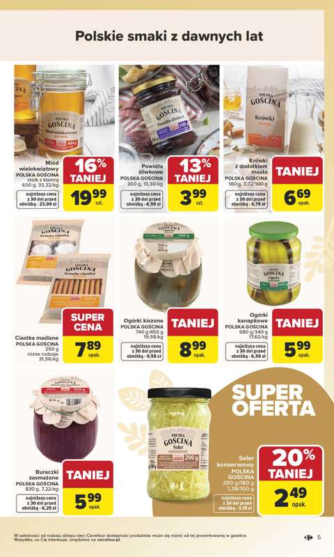 Carrefour - gazetka promocyjna Gazetka Wielkanoc smakuje lepiej od poniedziałku 16.03 do soboty 04.04 - strona 5