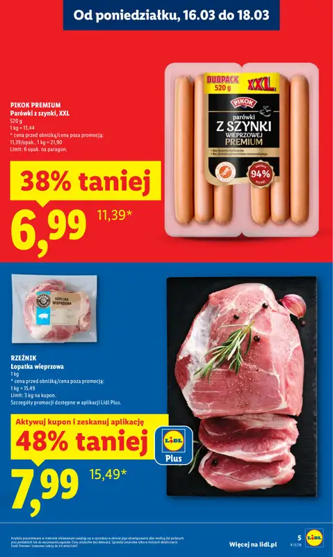 Lidl - gazetka promocyjna Oferta od poniedziałku od poniedziałku 16.03 do środy 18.03 - strona 5