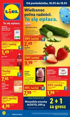 Lidl - gazetka promocyjna Oferta od poniedziałku od poniedziałku 16.03 do środy 18.03