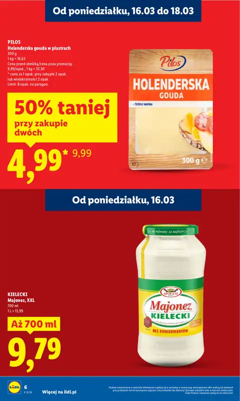 Lidl - gazetka promocyjna Oferta od poniedziałku od poniedziałku 16.03 do środy 18.03 - strona 6