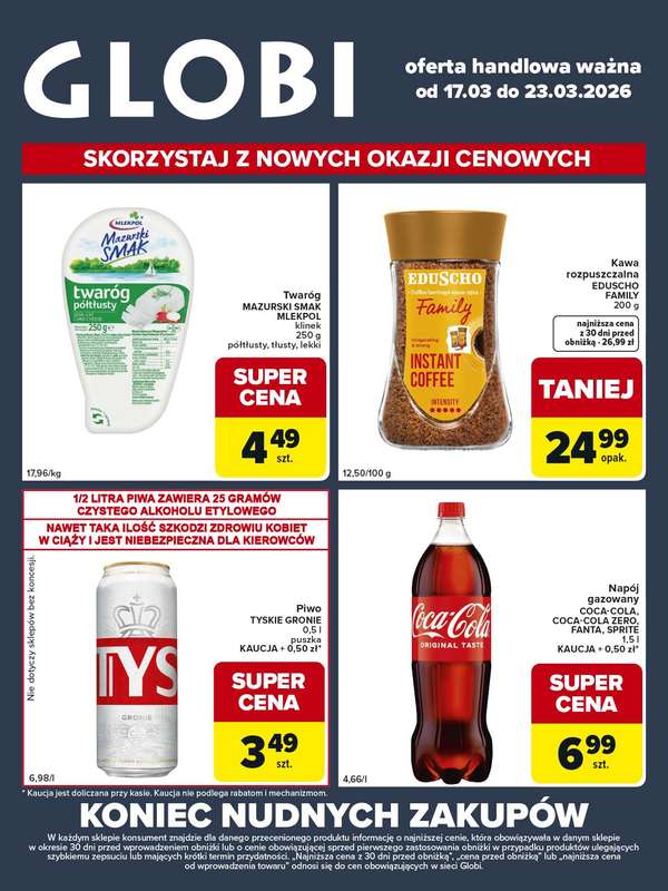 Globi - gazetka promocyjna Gazetka Globi od wtorku 17.03 do poniedziałku 23.03