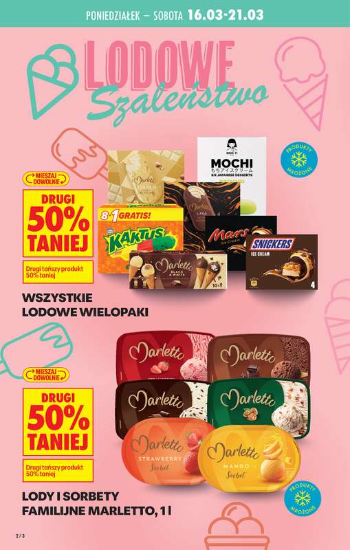 Biedronka - gazetka promocyjna Lodowe szaleństwo od poniedziałku 16.03 do soboty 21.03 - strona 2