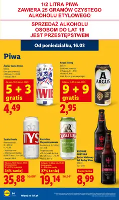 Lidl - gazetka promocyjna Oferta od poniedziałku od poniedziałku 16.03 do środy 18.03 - strona 66