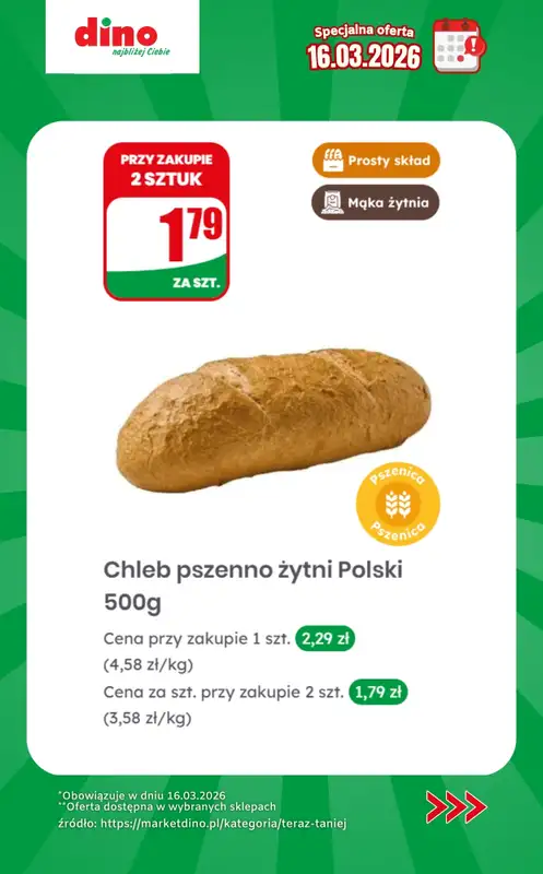 Dino - gazetka promocyjna Specjalna oferta na 16.03.2026 - promocje spoza gazetki od poniedziałku 16.03 do poniedziałku 16.03 - strona 7