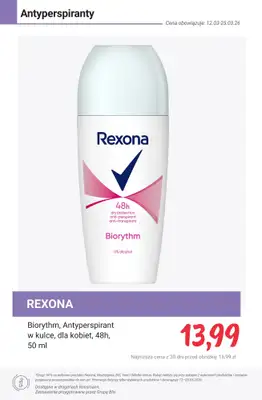 Rossmann - gazetka promocyjna -50% na drugi wybrany produkt marek: Rexona, Neutrogena, BiC, Veet... od poniedziałku 16.03 do środy 25.03 - strona 15