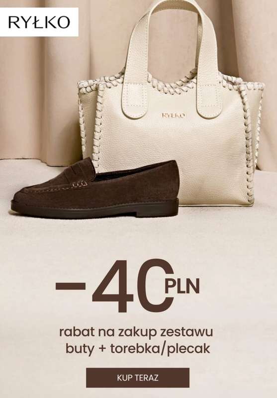 Ryłko - gazetka promocyjna -40 PLN na zakup zestawu buty + torebka/plecak od poniedziałku 16.03 