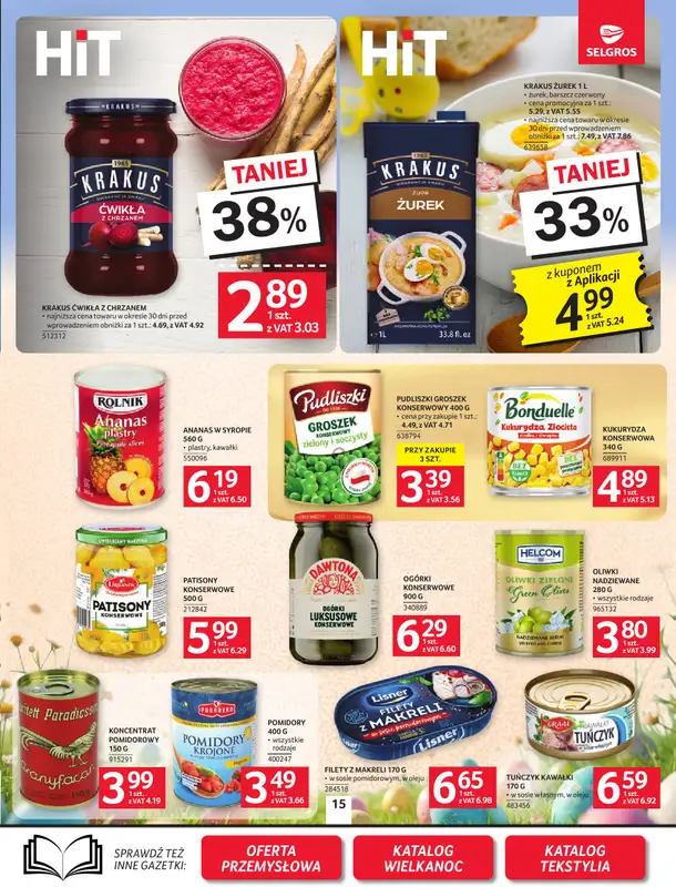 Selgros - gazetka promocyjna Oferta spożywcza od czwartku 19.03 do środy 25.03 - strona 15
