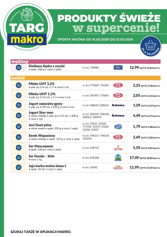 Makro - gazetka promocyjna Targ MAKRO - oferta świeża w super cenach! od poniedziałku 16.03 do soboty 21.03 - strona 7