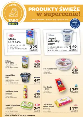 Makro - gazetka promocyjna Targ MAKRO - oferta świeża w super cenach! od poniedziałku 16.03 do soboty 21.03