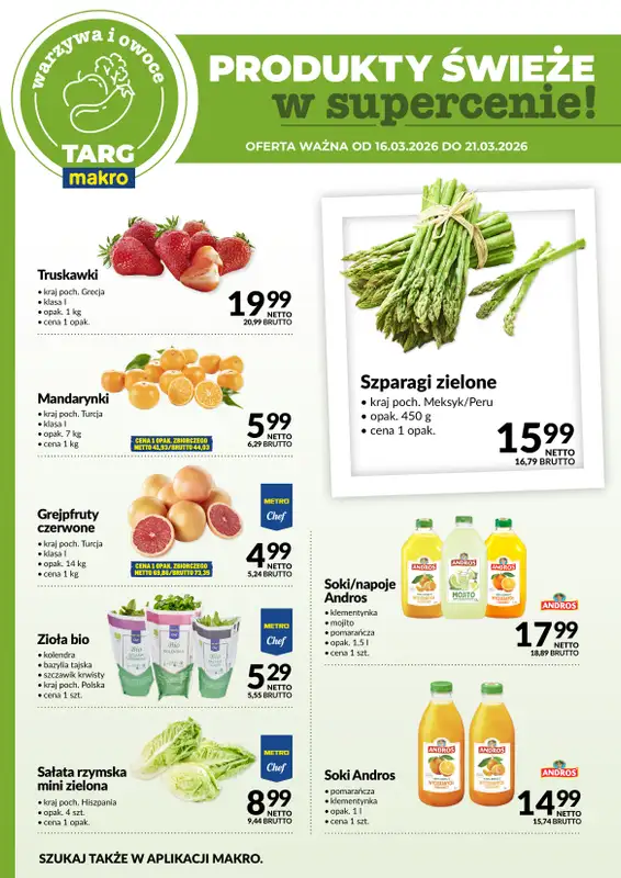 Makro - gazetka promocyjna Targ MAKRO - oferta świeża w super cenach! od poniedziałku 16.03 do soboty 21.03 - strona 5