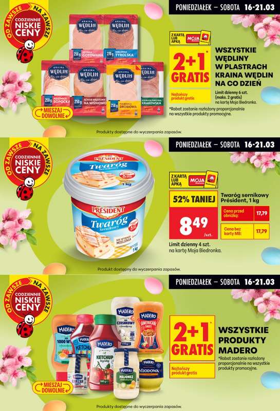 Biedronka - gazetka promocyjna Biedronkowe oszczędności od poniedziałku 16.03 do środy 18.03 - strona 3