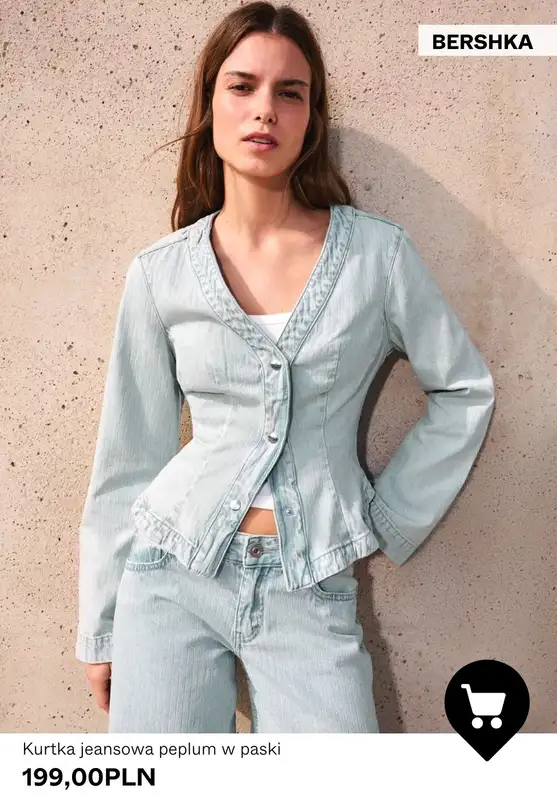 Bershka - gazetka promocyjna Damskie kurtki jeansowe od poniedziałku 16.03  - strona 4