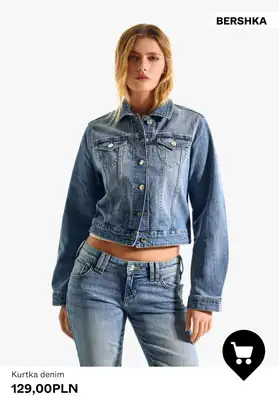 Bershka - gazetka promocyjna Damskie kurtki jeansowe od poniedziałku 16.03  - strona 10