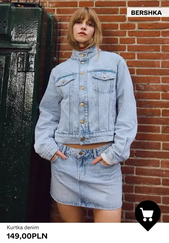 Bershka - gazetka promocyjna Damskie kurtki jeansowe od poniedziałku 16.03  - strona 6