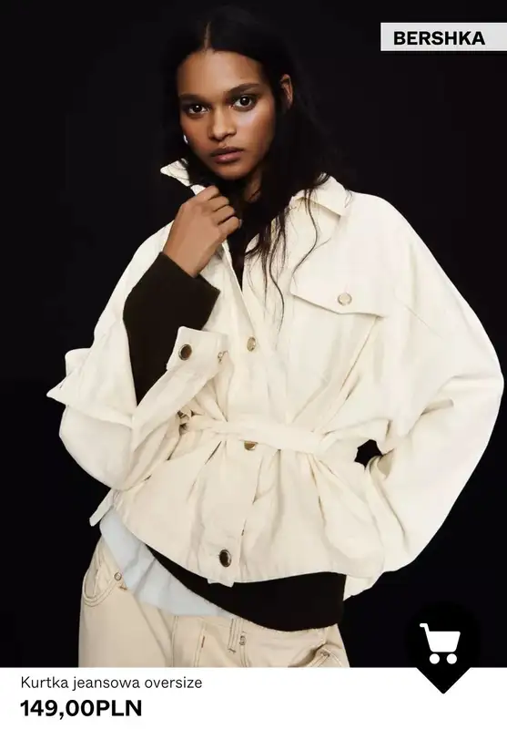 Bershka - gazetka promocyjna Damskie kurtki jeansowe od poniedziałku 16.03  - strona 2