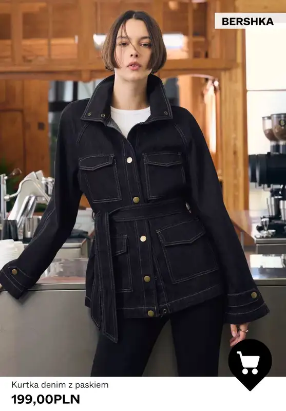 Bershka - gazetka promocyjna Damskie kurtki jeansowe od poniedziałku 16.03  - strona 8