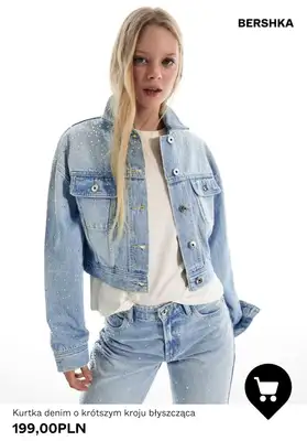 Bershka - gazetka promocyjna Damskie kurtki jeansowe od poniedziałku 16.03  - strona 9