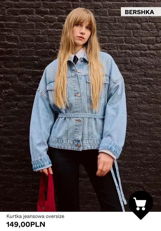 Bershka - gazetka promocyjna Damskie kurtki jeansowe od poniedziałku 16.03  - strona 3