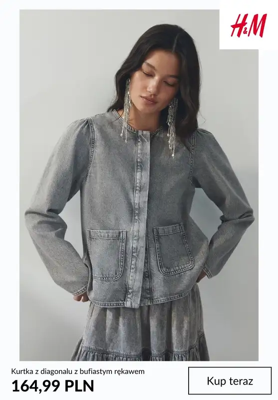 H&M - gazetka promocyjna Kurtki dżinsowe damskie od poniedziałku 16.03  - strona 6