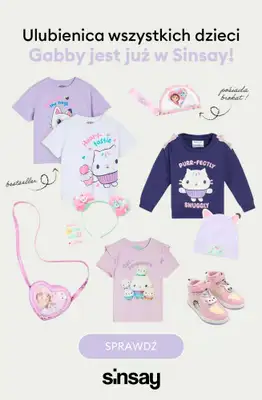 Sinsay - gazetka promocyjna Dla fanów bajki Koci Domek Gabi! od poniedziałku 16.03 do niedzieli 22.03