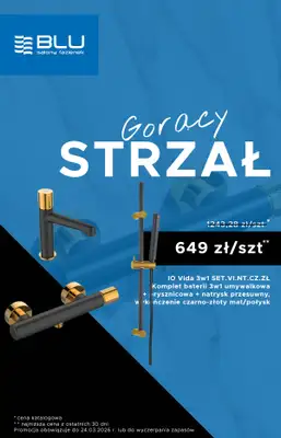 Blu Salony Łazienek - gazetka promocyjna Gorący strzał  do wtorku 24.03