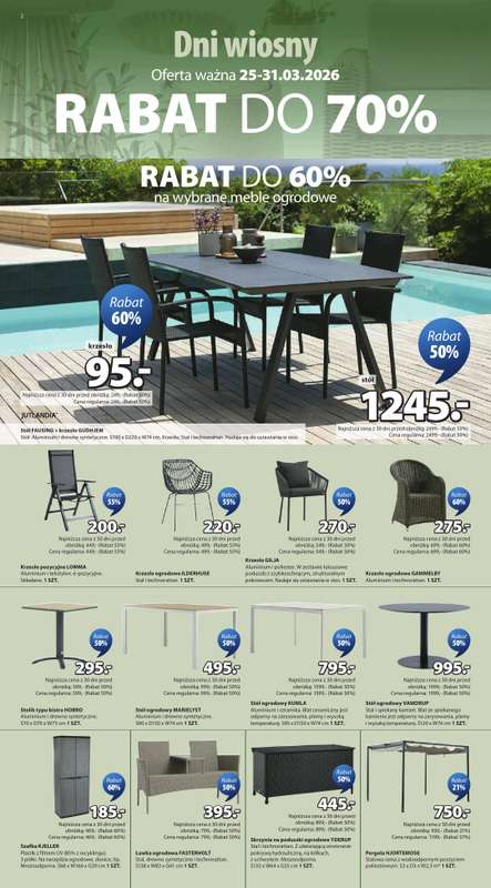 Jysk - gazetka promocyjna Dni Wiosny. Rabat do 70% od środy 25.03 do wtorku 31.03 - strona 2