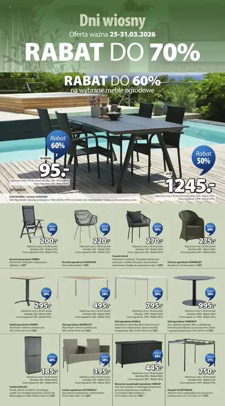 Jysk - gazetka promocyjna Dni Wiosny. Rabat do 70% od środy 25.03 do wtorku 31.03 - strona 2