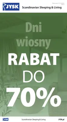 Jysk - gazetka promocyjna Dni Wiosny. Rabat do 70% od środy 25.03 do wtorku 31.03