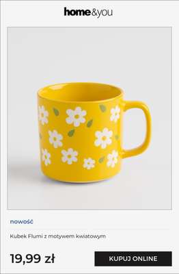 Kubek Flumi z motywem kwiatowym