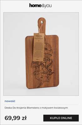 Deska Do Krojenia Blomstero z motywem kwiatowym