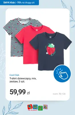 Smyk - gazetka promocyjna T-shirty i bluzki: -70% NA DRUGI PRODUKT - dla Klubowiczów! od poniedziałku 16.03 do niedzieli 22.03 - strona 15