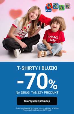 Smyk - gazetka promocyjna T-shirty i bluzki: -70% NA DRUGI PRODUKT - dla Klubowiczów! od poniedziałku 16.03 do niedzieli 22.03