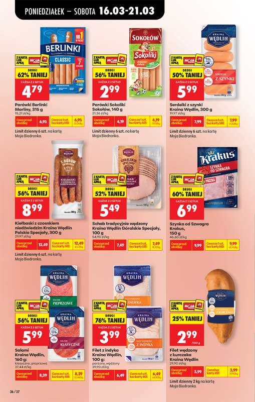 Biedronka - gazetka promocyjna Od poniedziałku, Z ladą tradycyjną od poniedziałku 16.03 do soboty 21.03 - strona 46