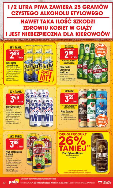 POLOmarket - gazetka promocyjna Gazetka od środy 18.03 do wtorku 24.03 - strona 52