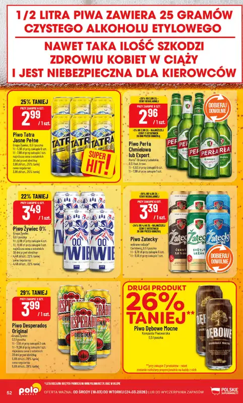 POLOmarket - gazetka promocyjna Gazetka od środy 18.03 do wtorku 24.03 - strona 52