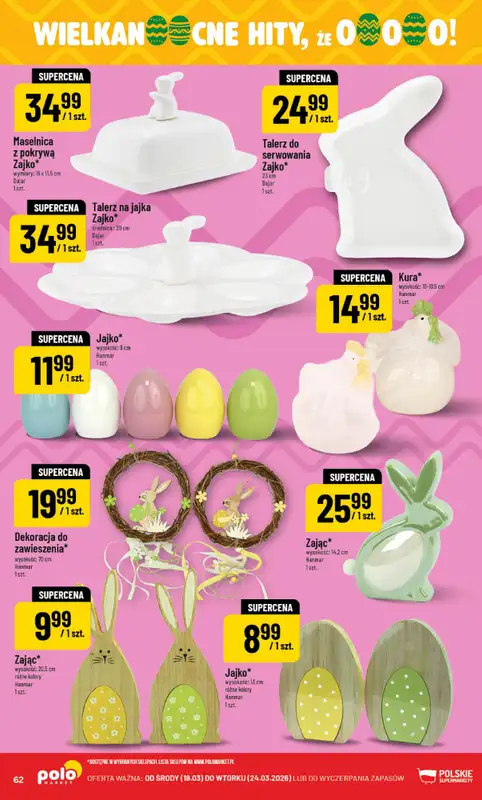 POLOmarket - gazetka promocyjna Gazetka od środy 18.03 do wtorku 24.03 - strona 62