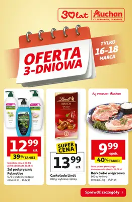 Auchan - gazetka promocyjna Oferta 3-dniowa od poniedziałku 16.03 do środy 18.03