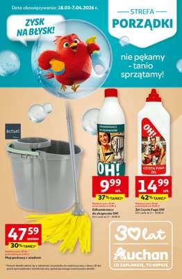 Auchan - gazetka promocyjna Gazetka Strefa Porządki Hipermarket Auchan od środy 18.03 do wtorku 07.04