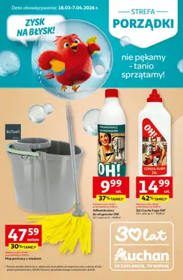 Auchan - gazetka promocyjna Gazetka Strefa Porządki Hipermarket Auchan od środy 18.03 do wtorku 07.04