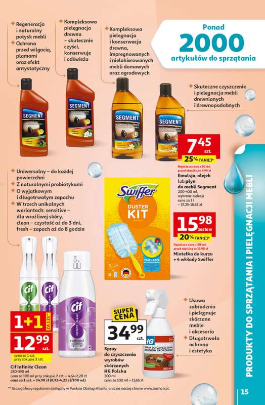 Auchan - gazetka promocyjna Gazetka Strefa Porządki Hipermarket Auchan od środy 18.03 do wtorku 07.04 - strona 15